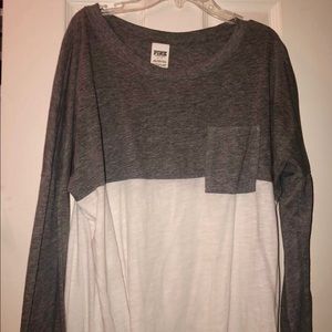 Grey and white shirt